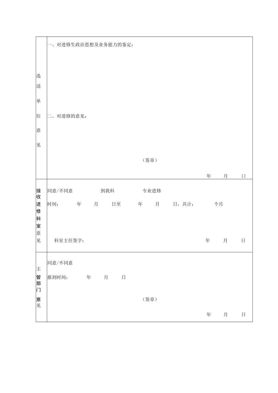 进修申请、鉴定表.docx_第3页