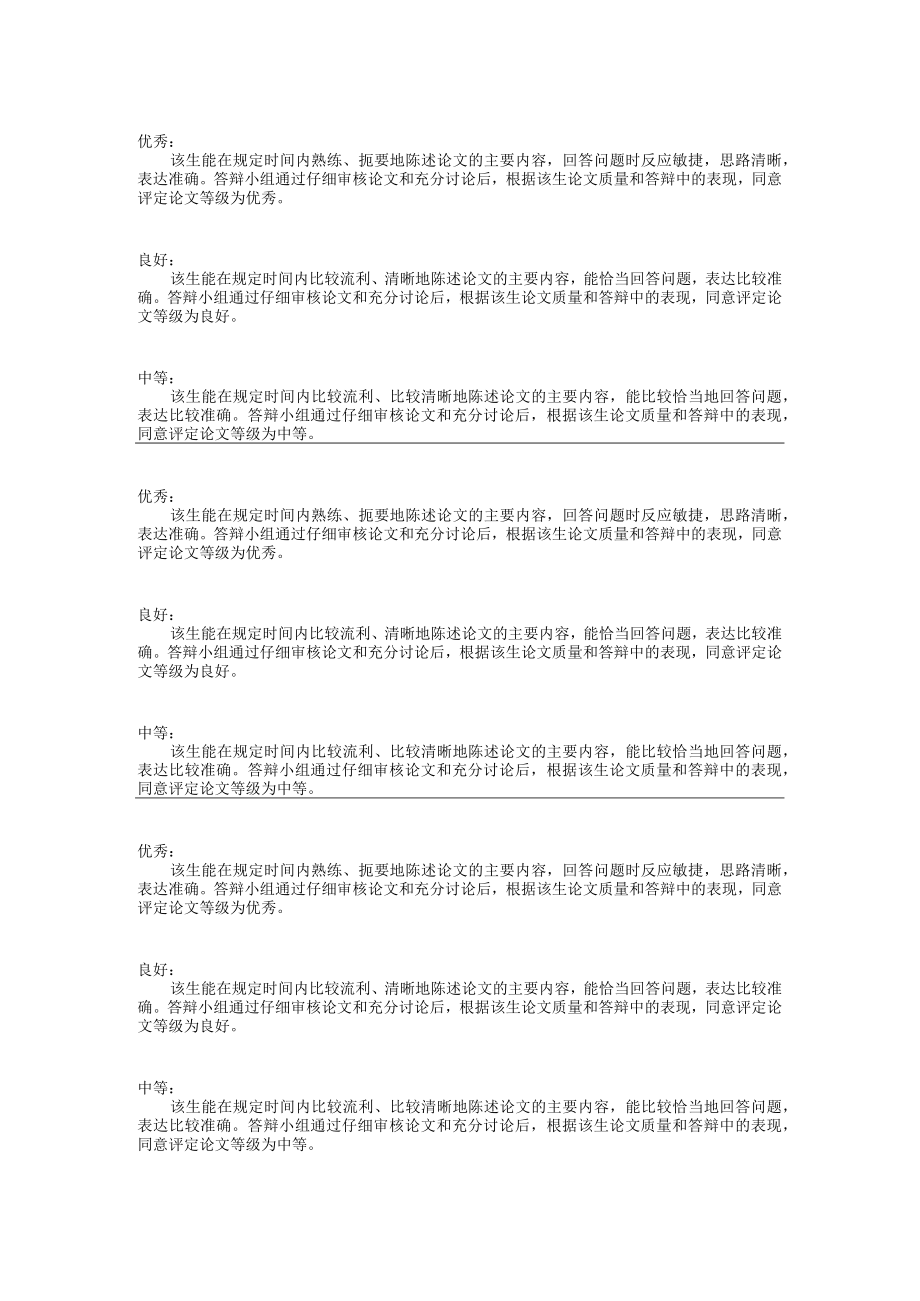 湖南第一师范学院毕业论文设计答辩记录表.docx_第3页