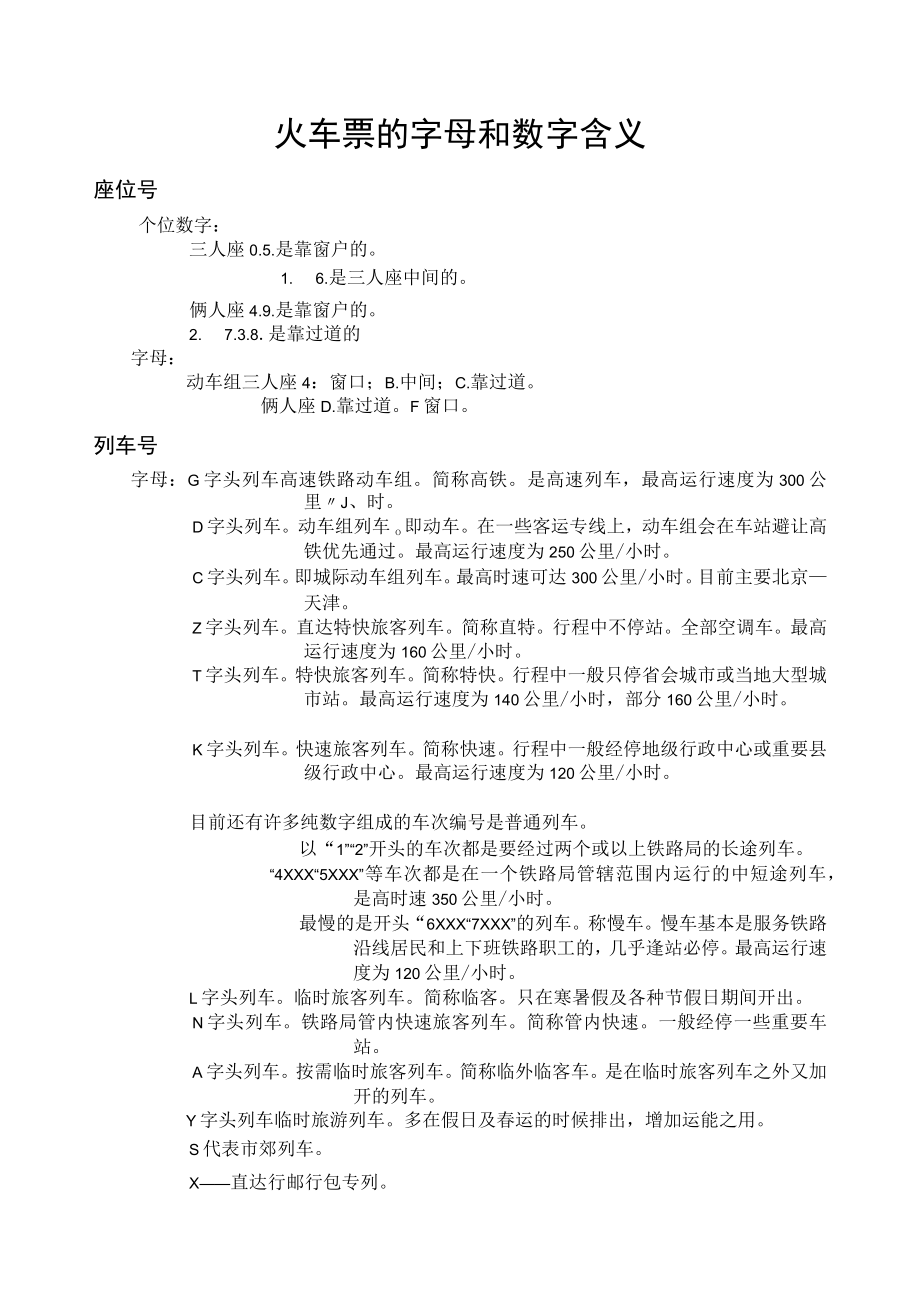 火车票的字母和数字.docx_第1页