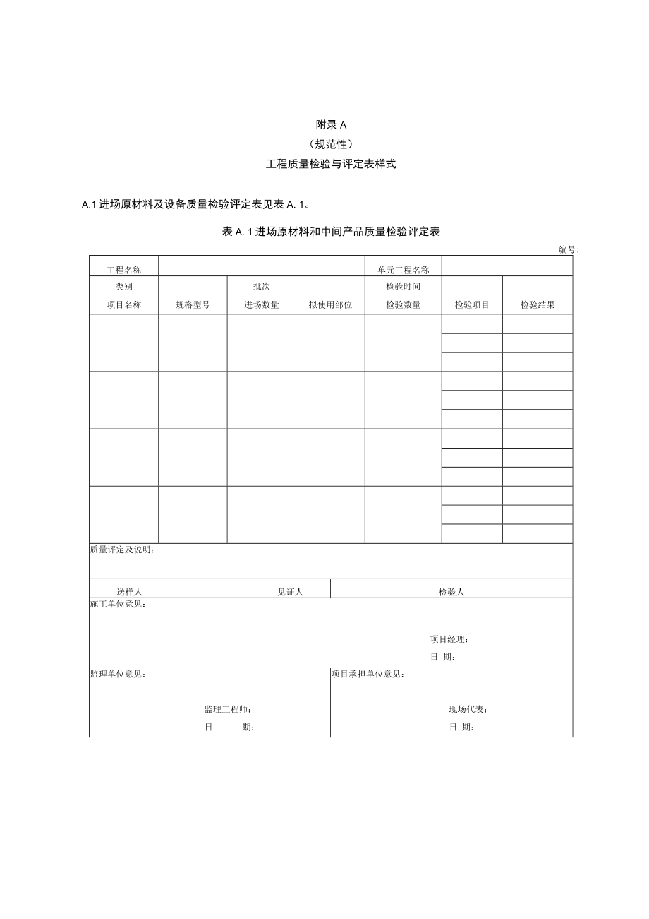 土地整治现浇混凝土防渗渠工程质量检验与评定表样式、进场原材料、中间产品、土石方、钢筋混凝土工程质量检验评定标准表、质量缺陷备案表.docx_第1页