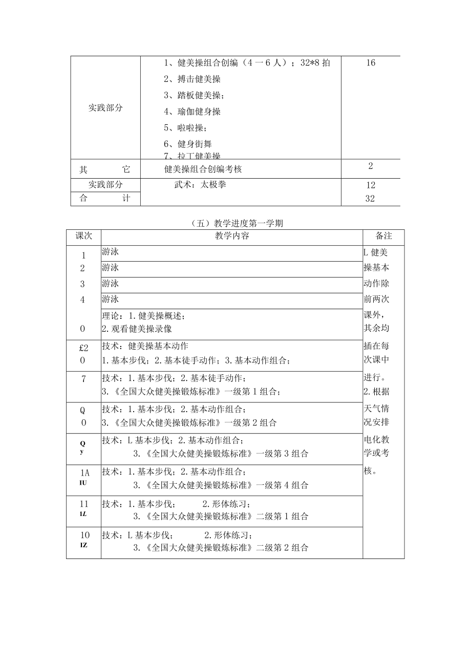 石大大学公共体育健美操课程教学大纲.docx_第3页