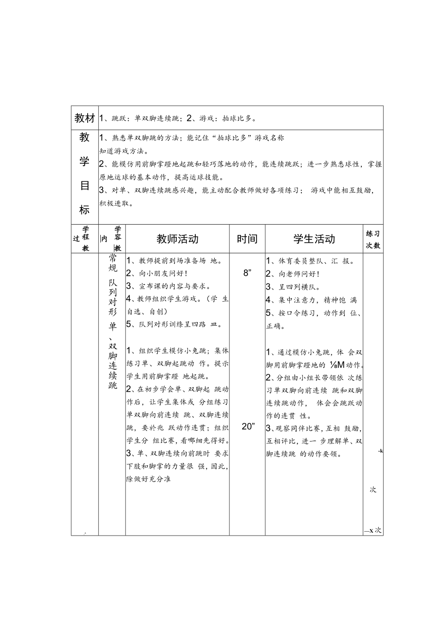 五年级体育与健康表格式教案.docx_第3页