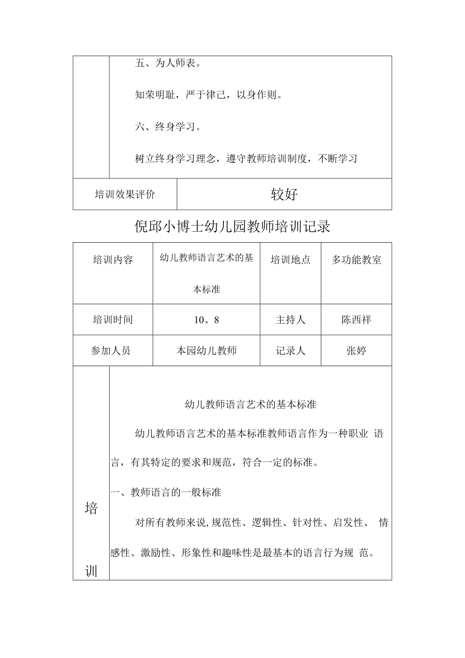 幼儿教师培训记录.docx_第2页