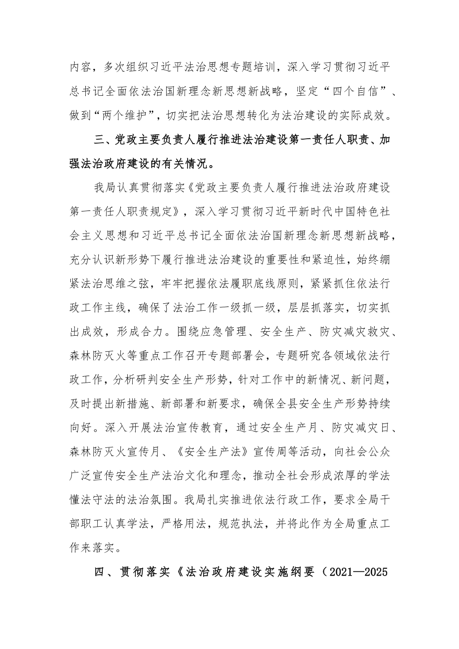 XX县应急管理局2022年法治政府建设年度报告.docx_第2页