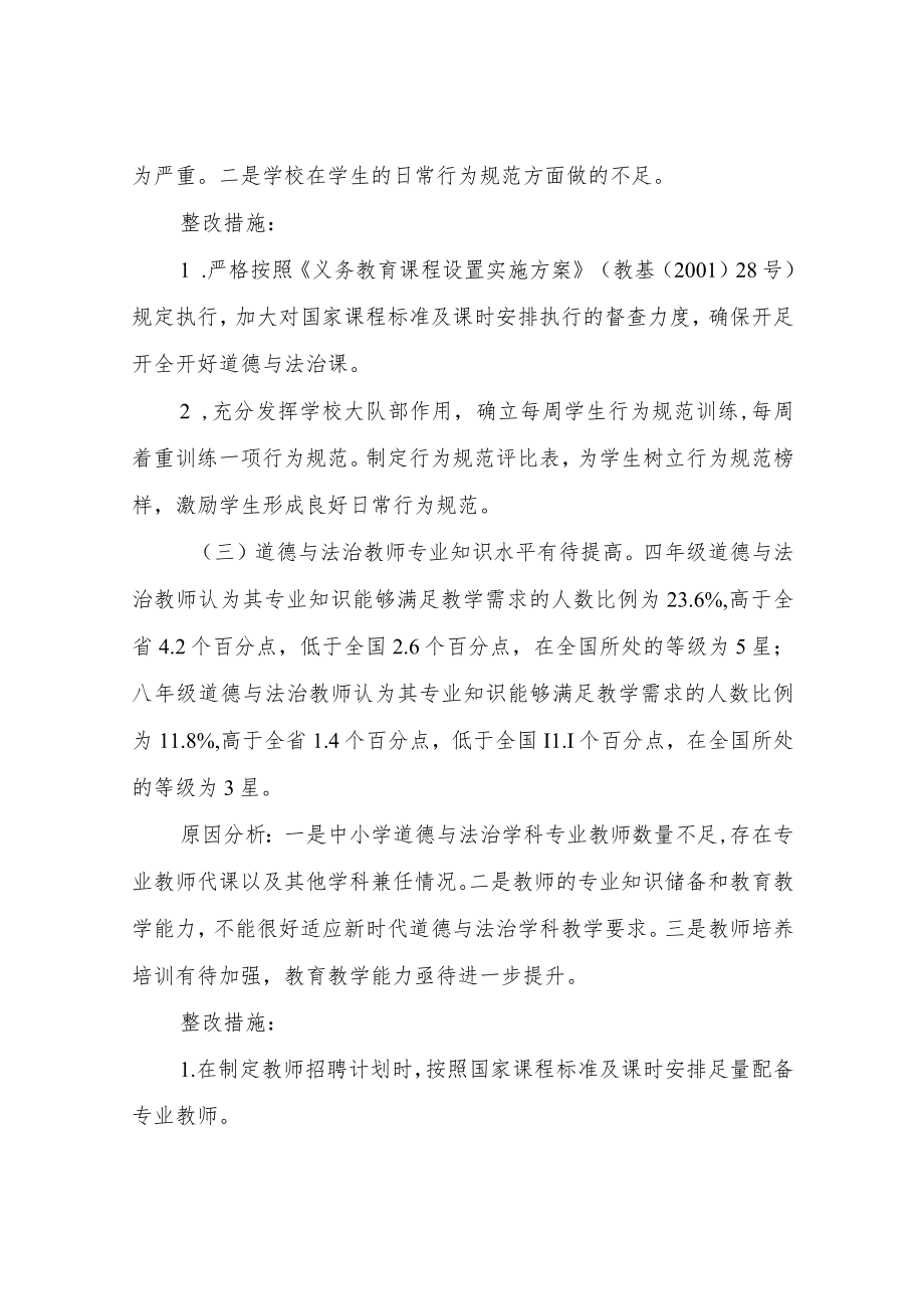 XX区关于2020年国家义务教育质量监测发现问题的整改方案.docx_第3页