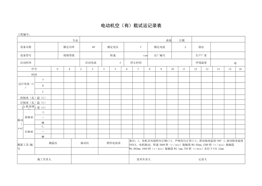 电动机空有载记录表.docx_第1页