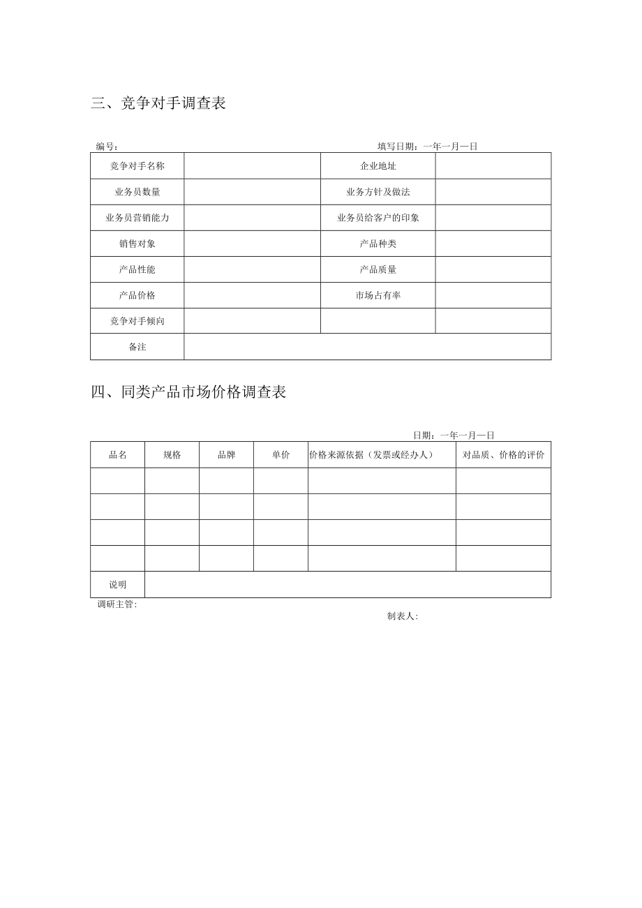 研发调研管理表格4个.docx_第2页