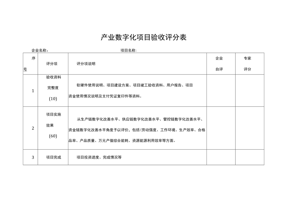 产业数字化项目验收评分表.docx_第1页