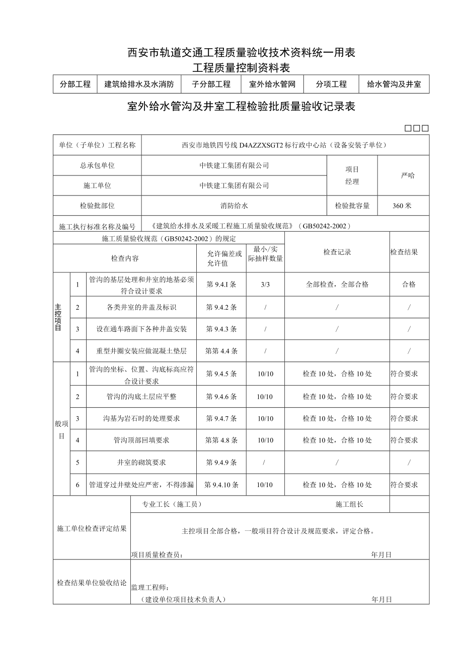 给水管沟及井室检验批.docx_第2页