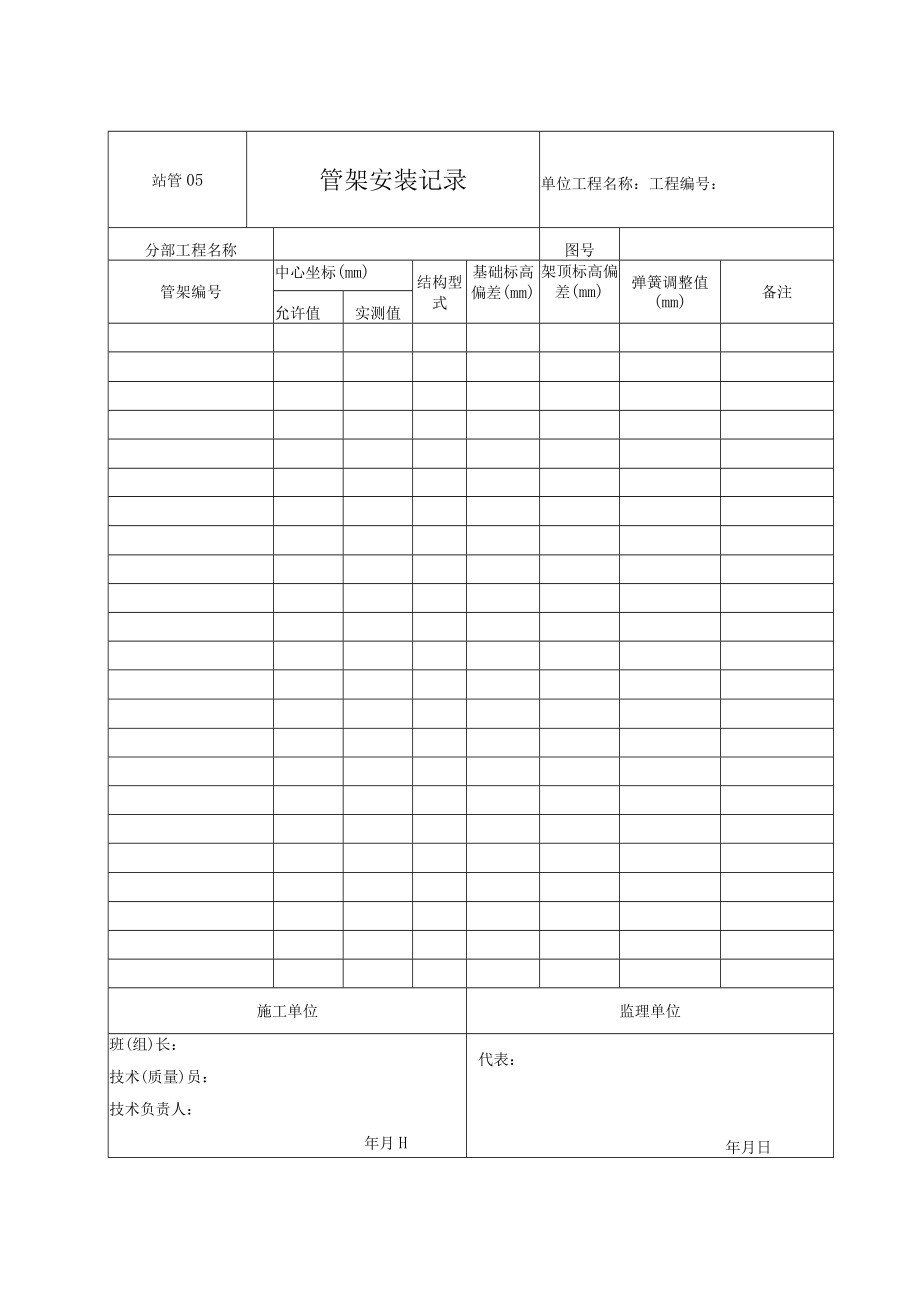 站管05 管架安装记录.docx_第1页