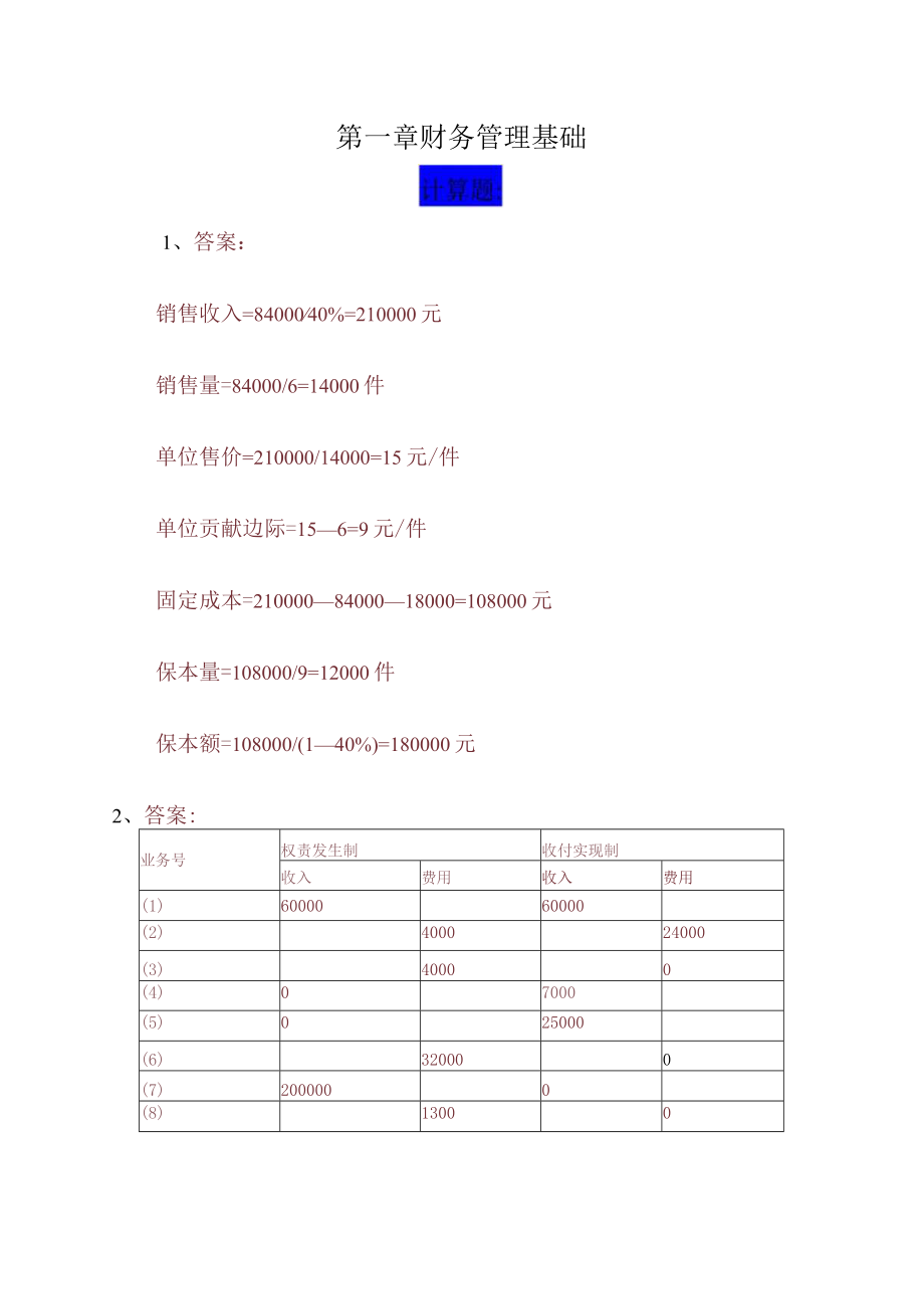 王建英-《初级财务管理学》教材计算题答案.docx_第1页