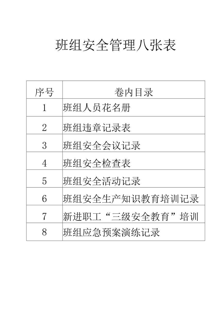 班组安全管理八张表.docx_第1页