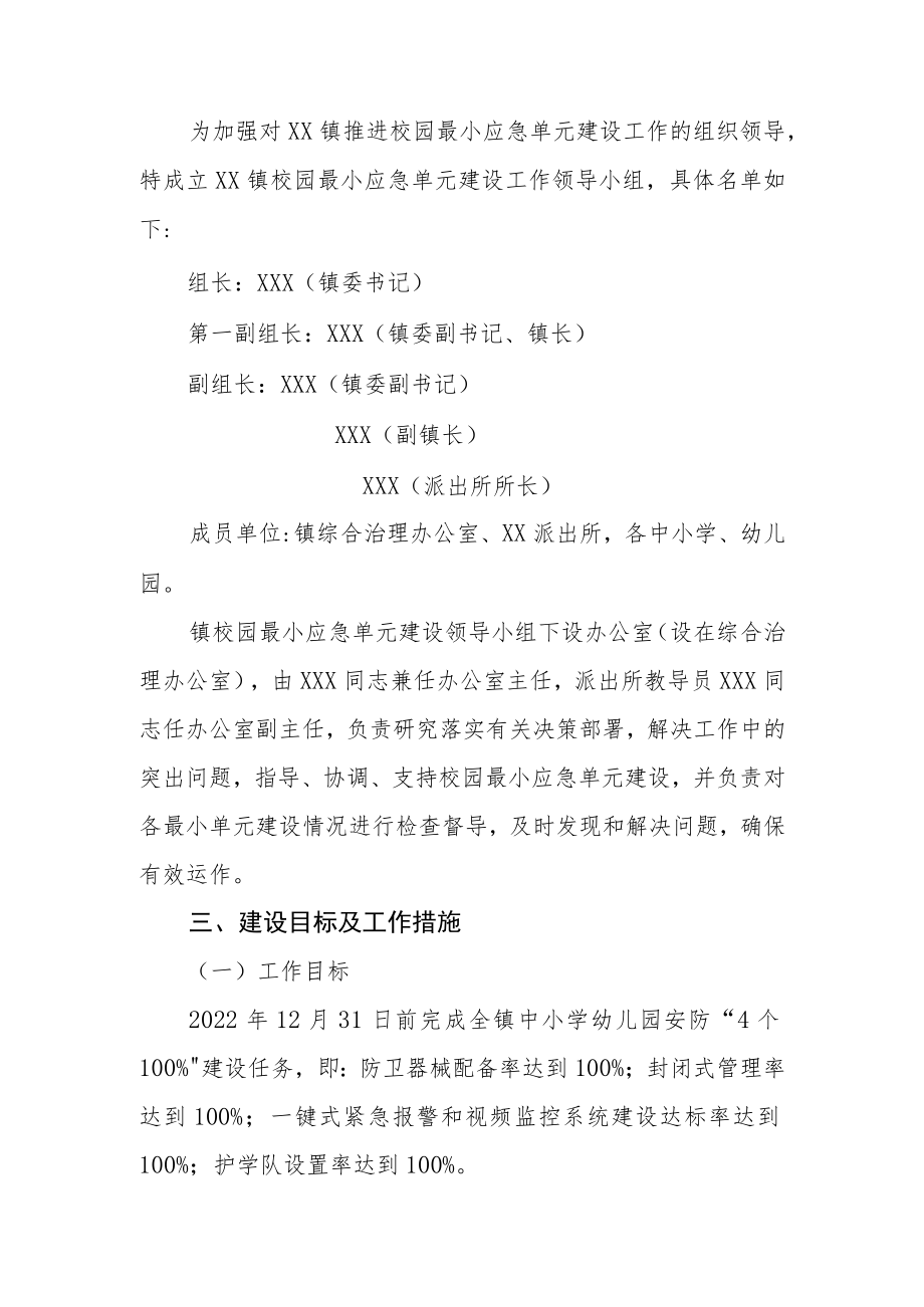 XX镇校园最小应急单元建设实施方案.docx_第2页