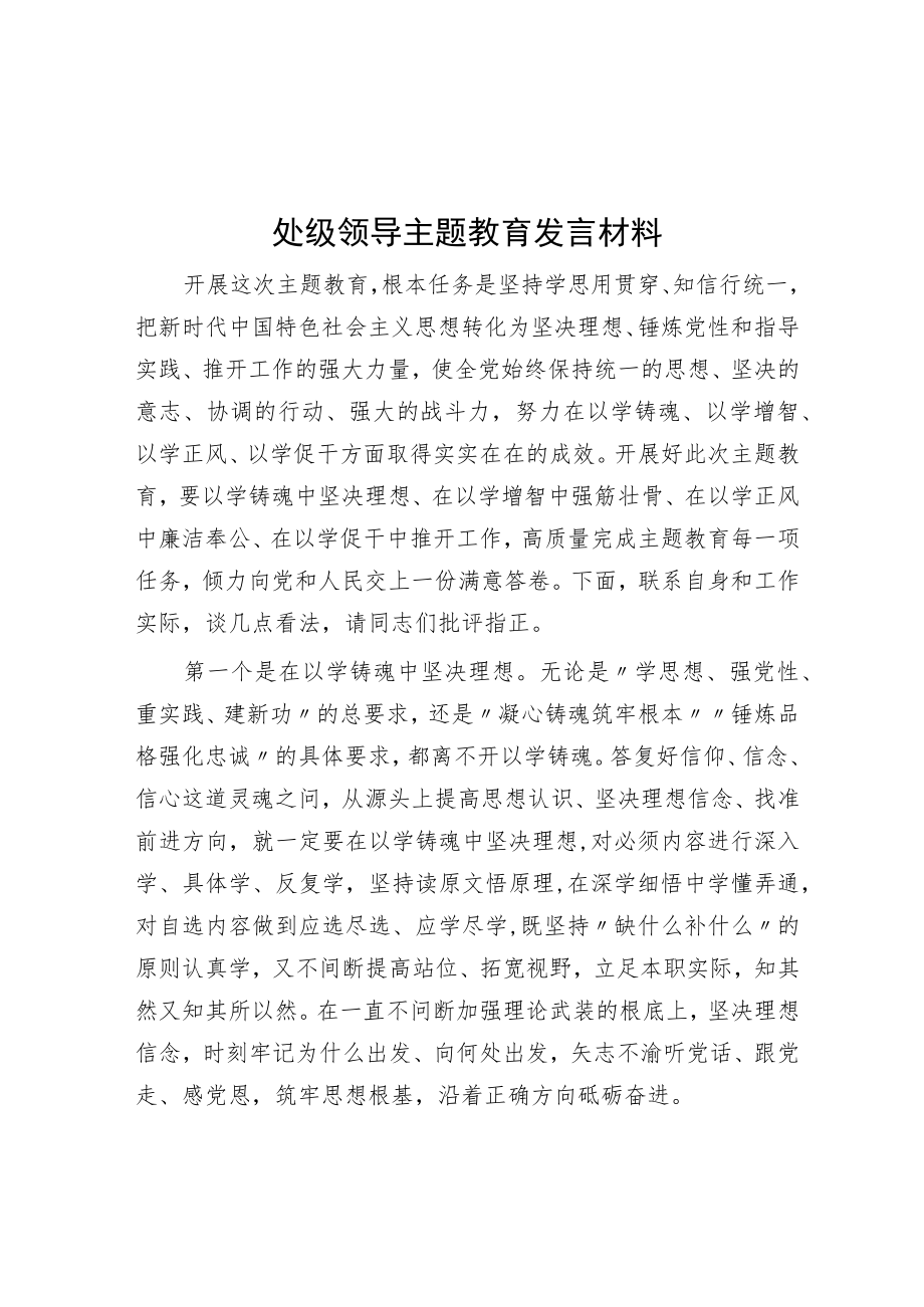 领导主题教育发言材料.docx_第1页