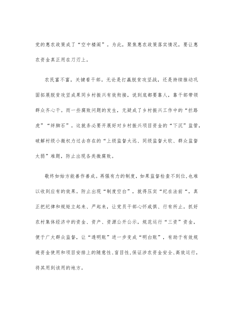 强化乡村振兴产业发展监督心得体会发言.docx_第2页