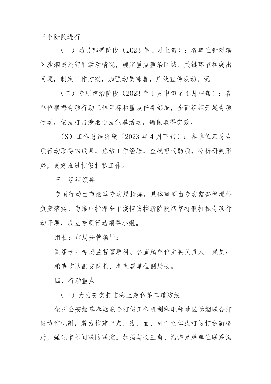 疫情防控新阶段烟草打假打私专项行动方案.docx_第2页