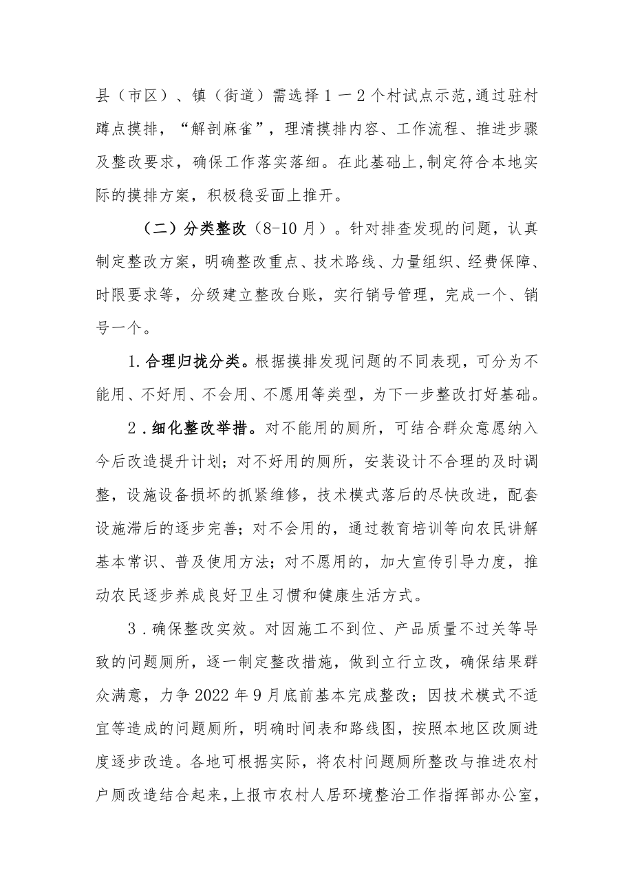 XX镇农村户厕问题摸排整改实施方案.docx_第3页