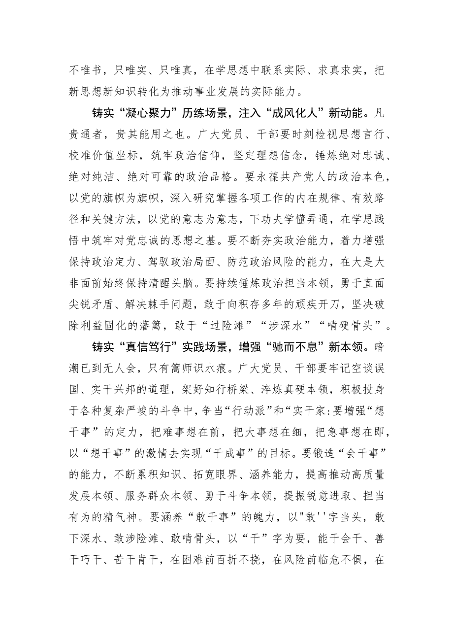 主题教育研讨发言材料：铸实“四个场景”让主题教育“落地有声”.docx_第2页