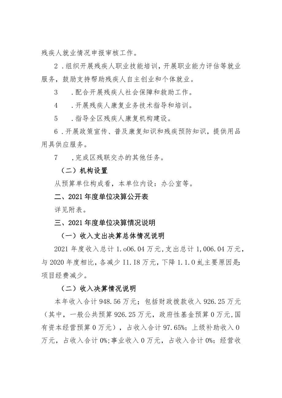 莲都区残疾人劳动就业服务所2021年度单位决算目录.docx_第2页