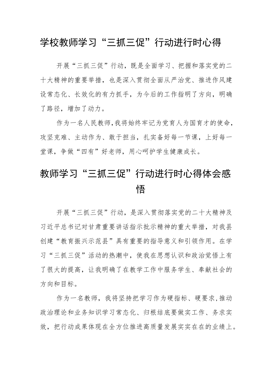 教师学习“三抓三促”行动进行时心得体会（精品3篇）.docx_第2页