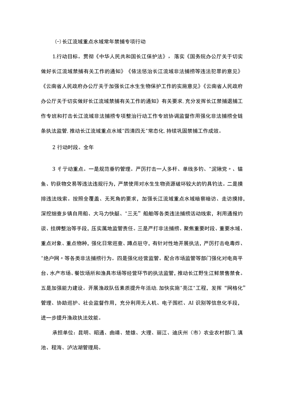 云南省“中国渔政亮剑2023”系列专项执法行动方案.docx_第2页