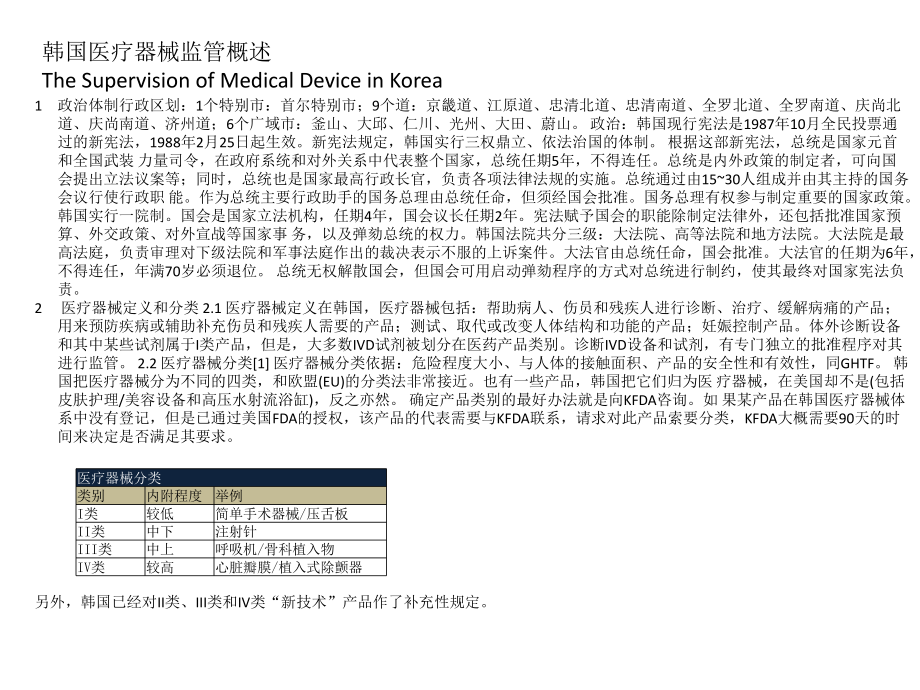 KFDA(韩国)医疗器械法规介绍.pptx_第1页