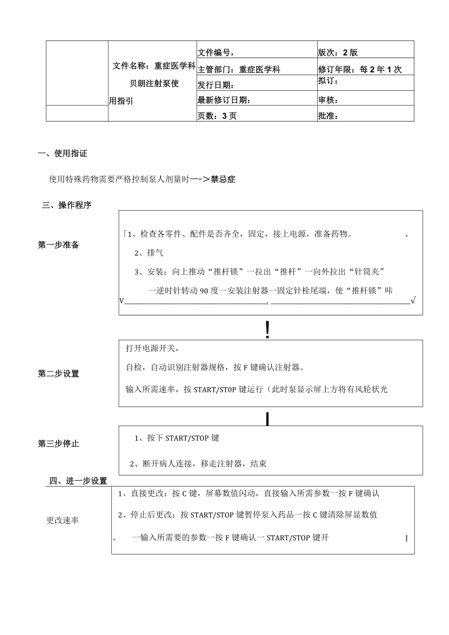 重症医学科贝朗注射泵使用指引.docx_第1页