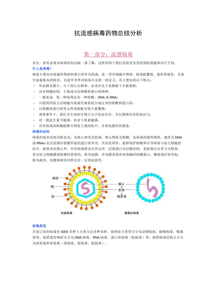 抗流感病毒药物总结分析.docx_第1页