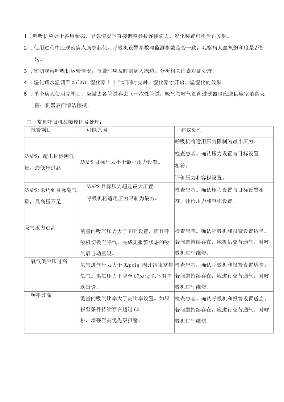 重症医学科Respironics V60呼吸机使用指引.docx_第2页