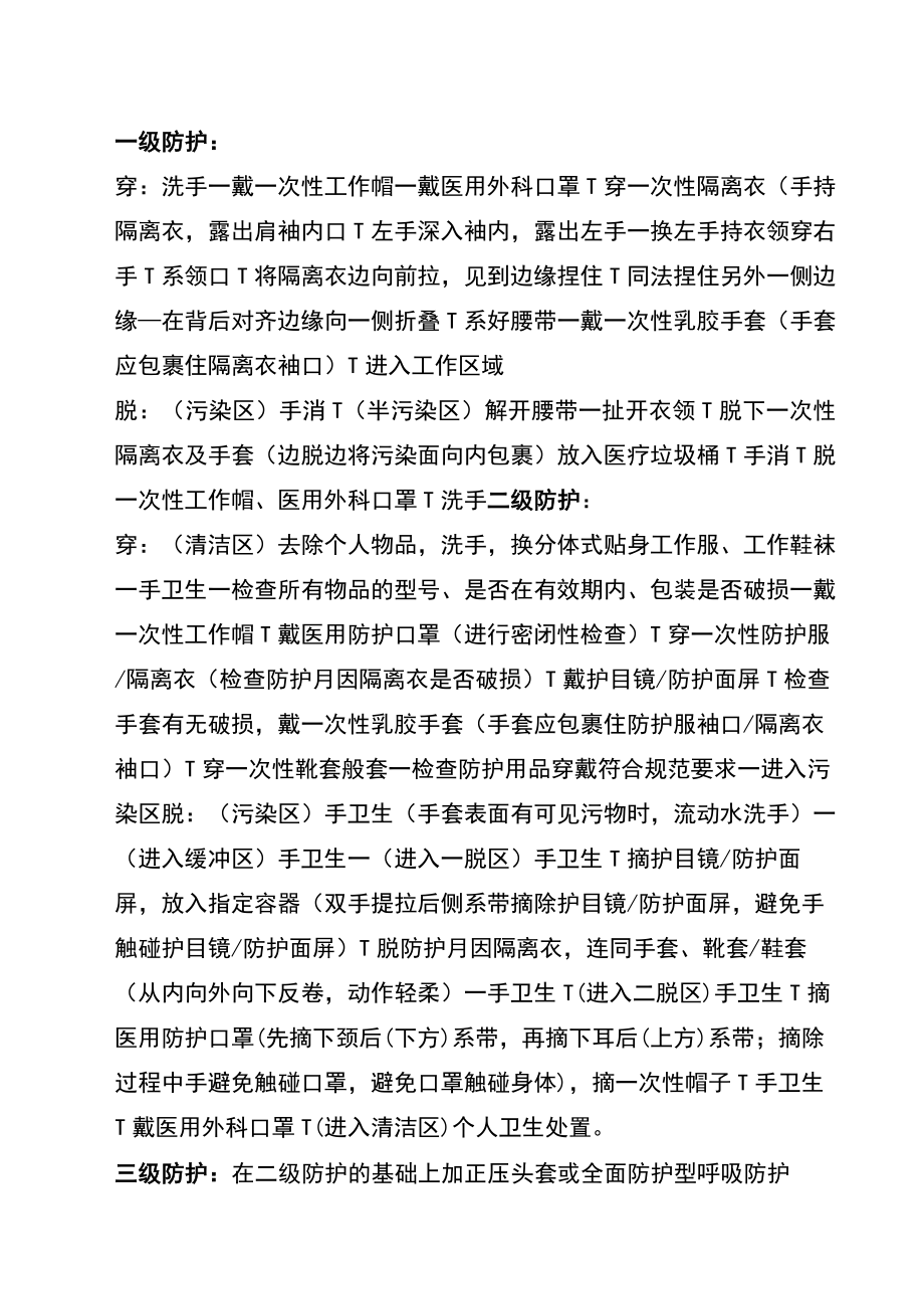 预防新冠病毒感染防护用品穿脱操作规程.docx_第2页