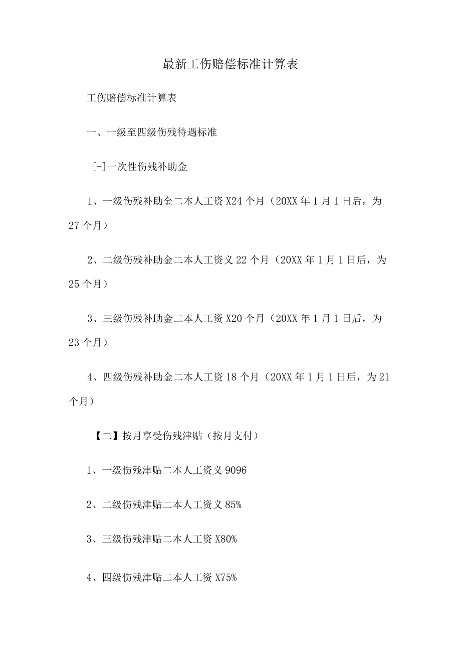 工伤赔偿标准计算表.docx_第1页