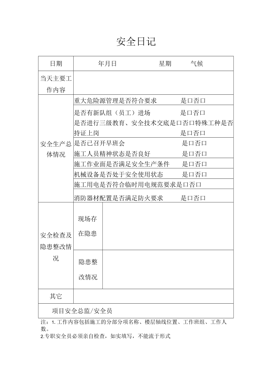 安全日记表格内容.docx_第1页