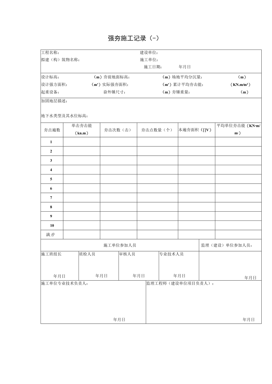 强夯施工记录(一).docx_第1页