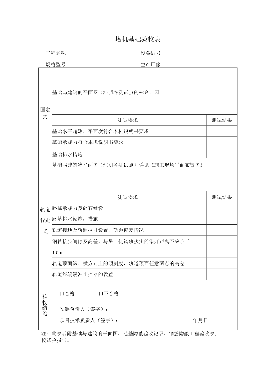 塔机基础验收表.docx_第1页