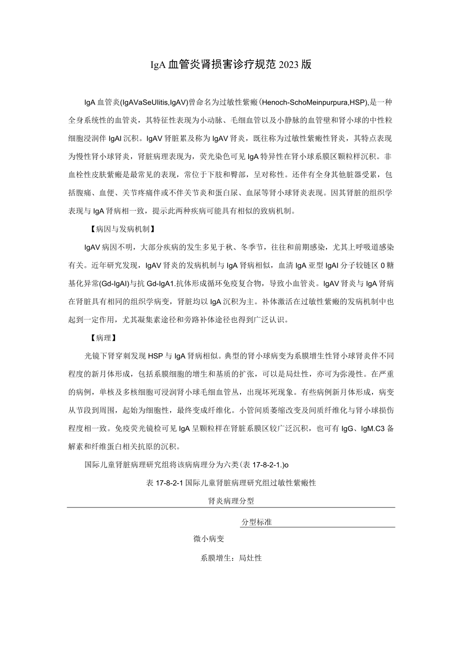 肾病科IgA血管炎肾损害诊疗规范2023版.docx_第1页