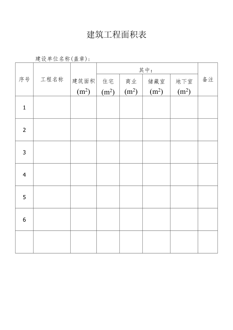 建筑工程面积表.docx_第1页