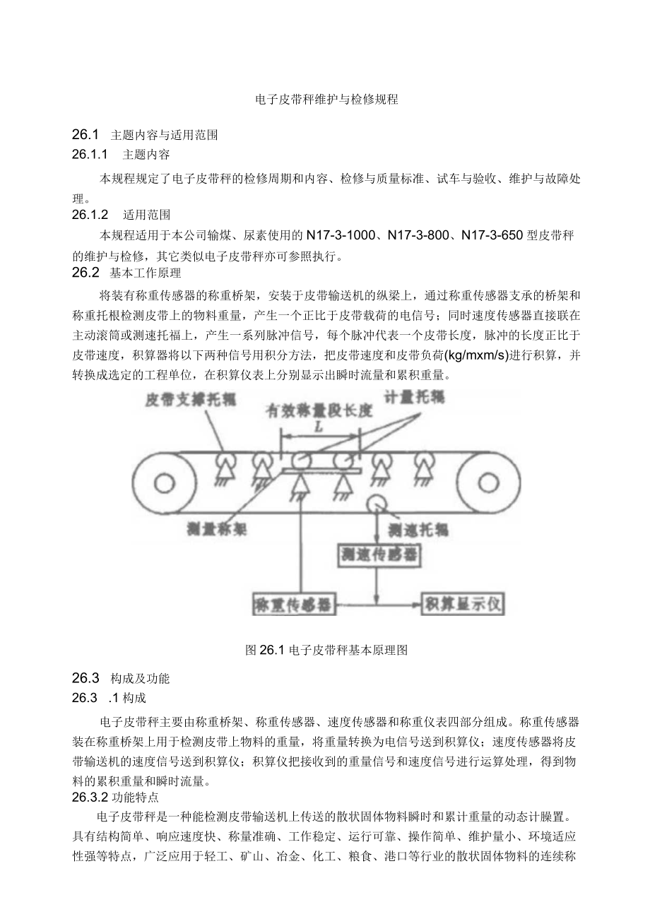 仪表自动化控制岗位维护操作规则-电子皮带秤维护与检修规程.docx_第1页