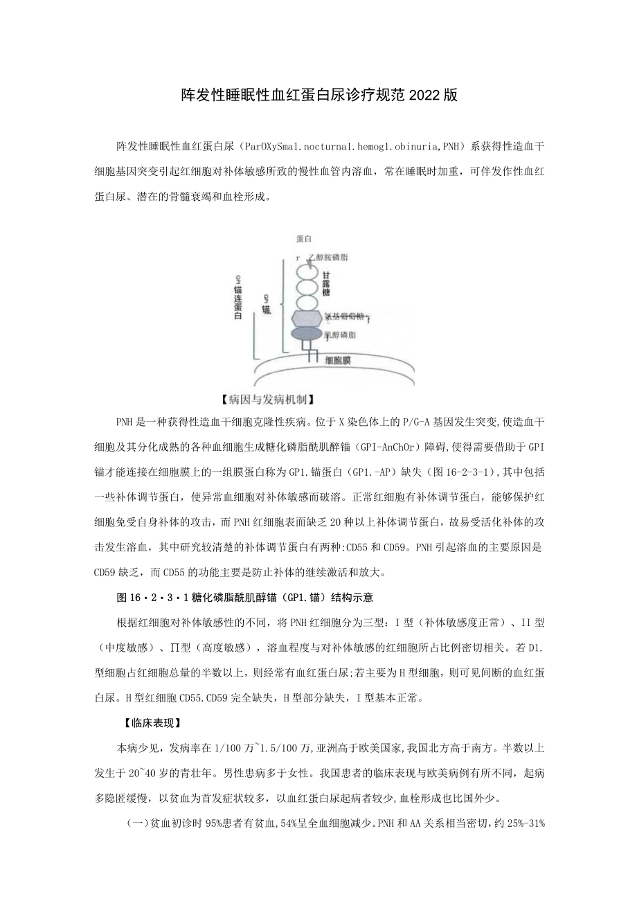 阵发性睡眠性血红蛋白尿诊疗规范2022版.docx_第1页