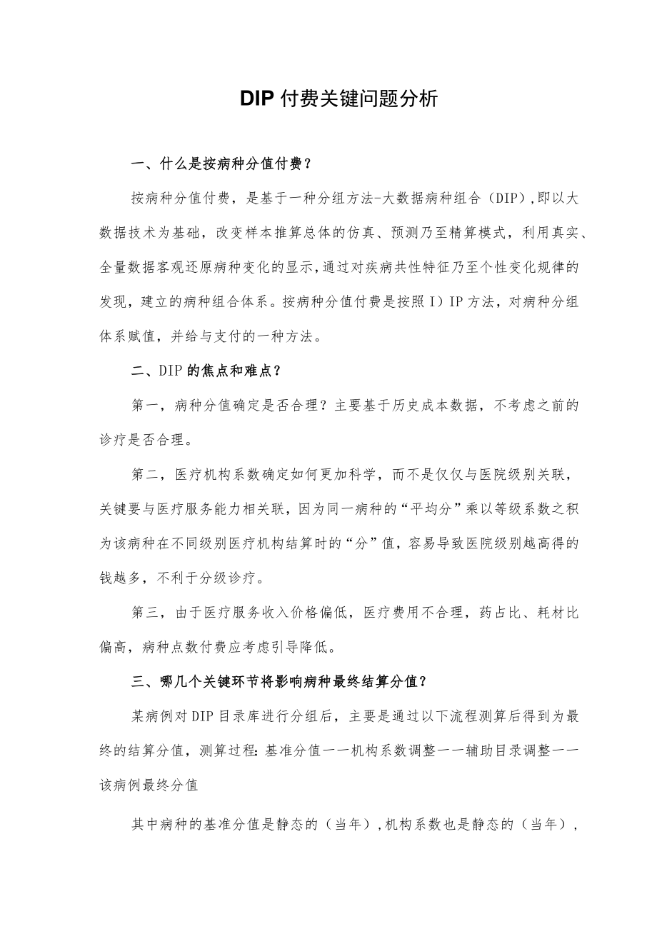 DIP付费关键问题分析.docx_第1页