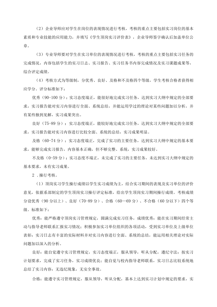 高星级饭店运营与管理专业实习实训综合考核评价方案.docx_第2页