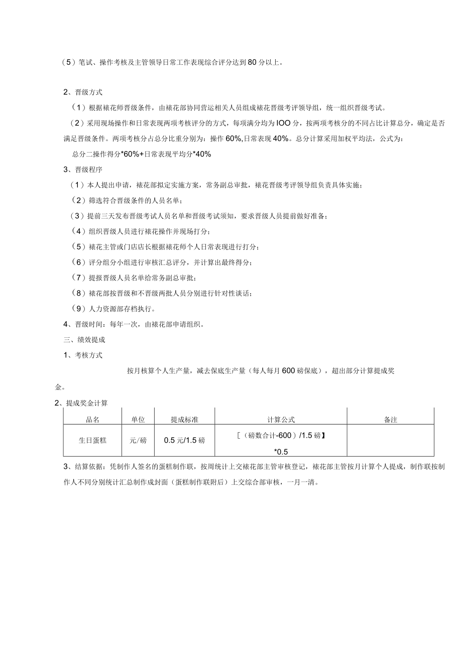 裱花间人员薪资考核及绩效提成方案.docx_第2页