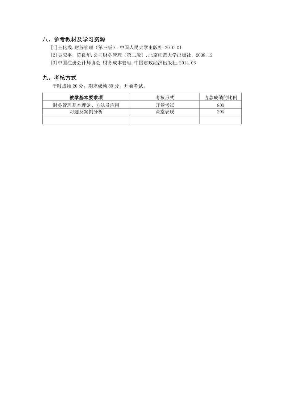 财务管理课程教学大纲课程基本信息.docx_第3页