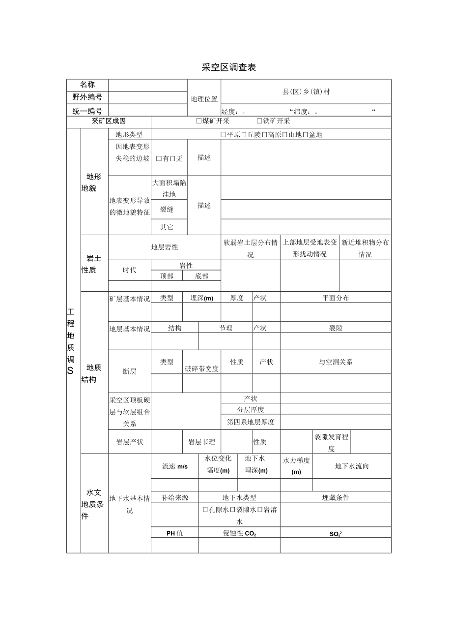 采空区调查表.docx_第1页