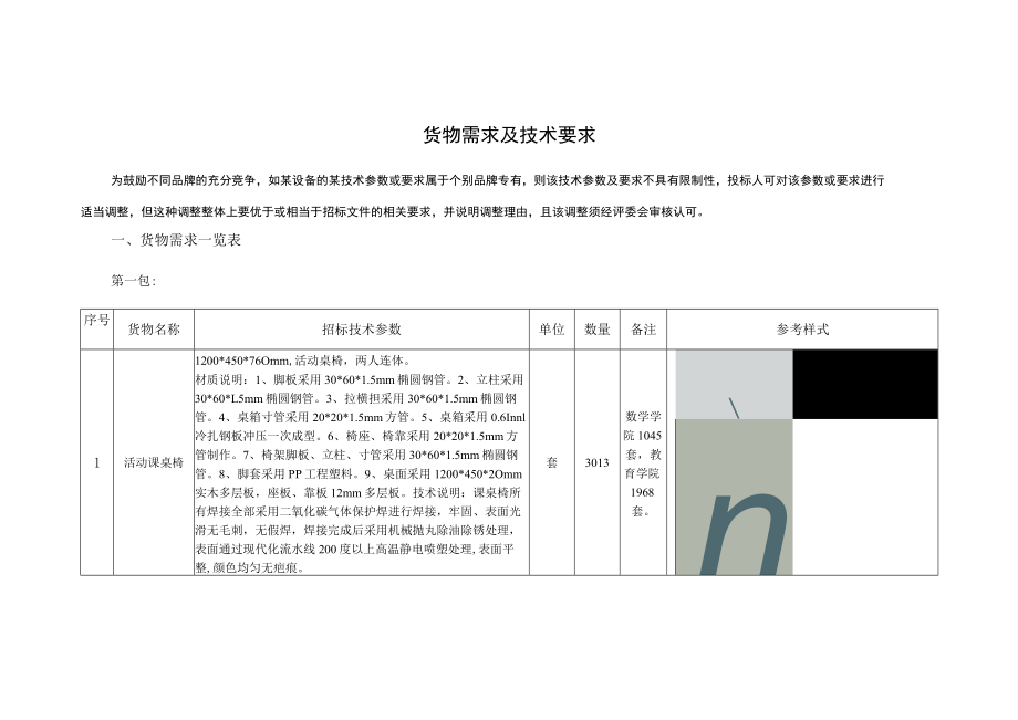 货物需求及技术要求.docx_第1页