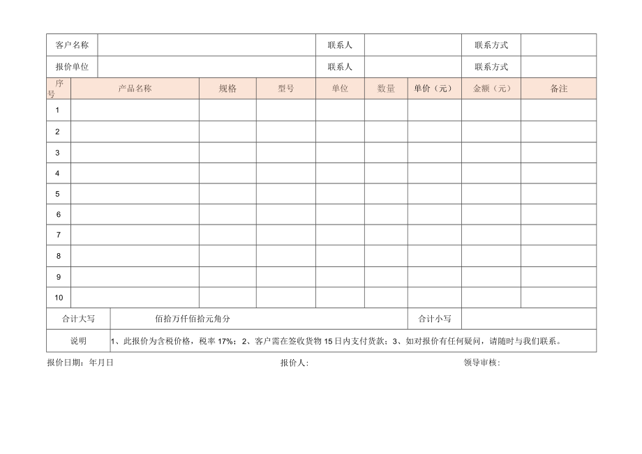 产品报价单报价表（实用版）.docx_第2页