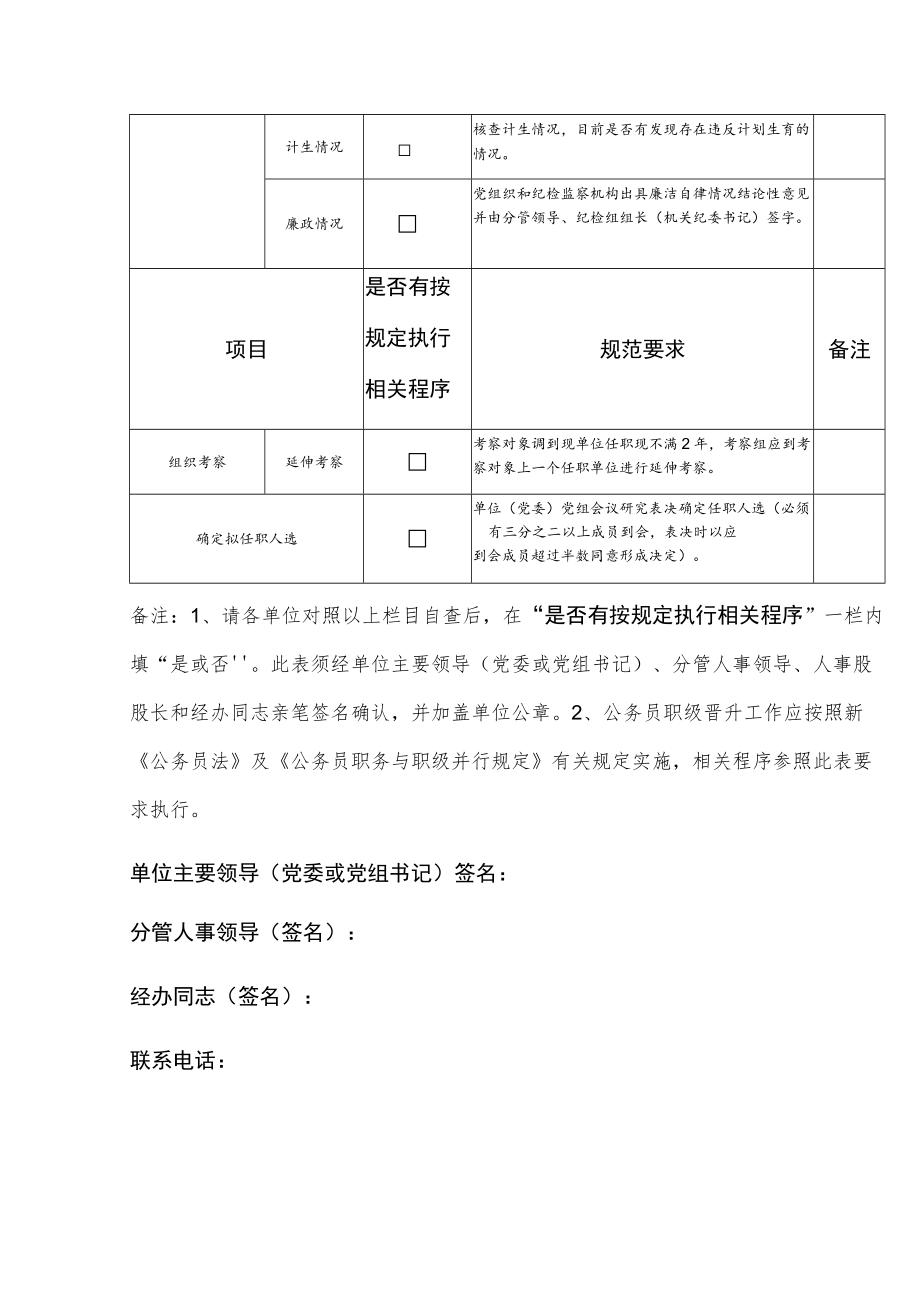 股级干部选拔任用事项自查表.docx_第2页