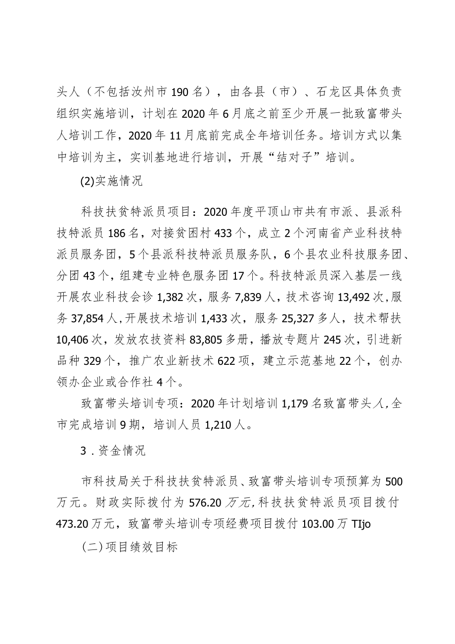 科技扶贫特派员、致富带头培训专项绩效评价报告.docx_第2页