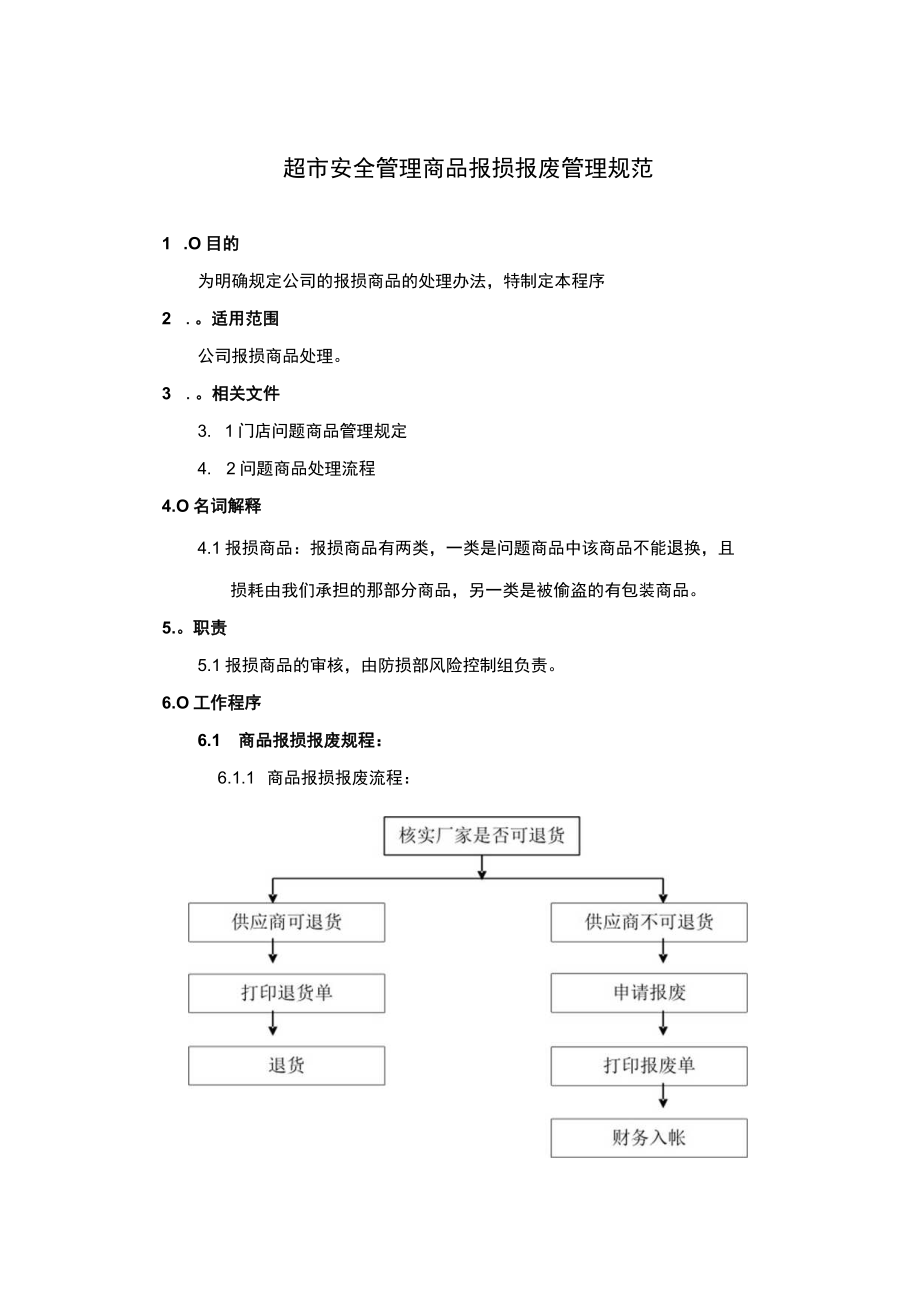 超市安全管理商品报损报废管理规范.docx_第1页