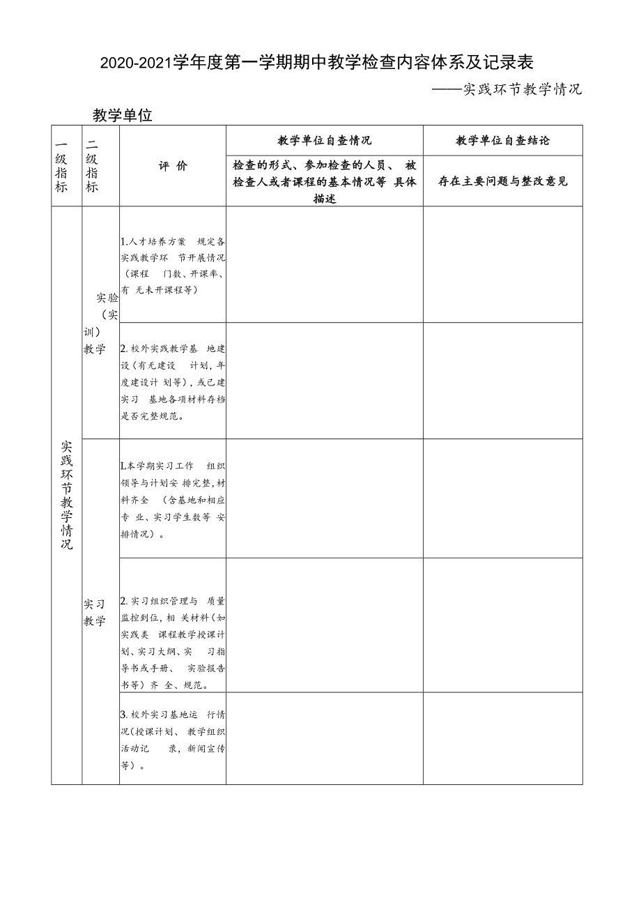 2020-2021学年度第一学期期中教学检查内容体系及记录表.docx_第2页