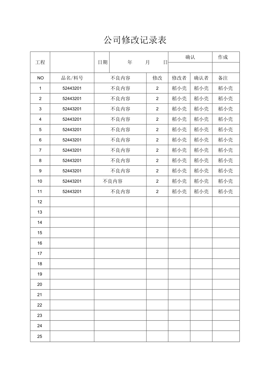 公司修改记录表.docx_第1页